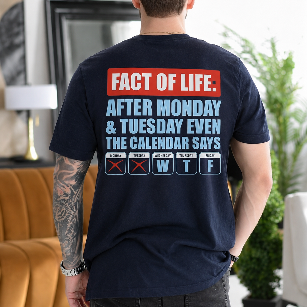 Funny Work Week Shirt, Monday Tuesday Calendar Says WTF  Weekend Countdown Gift Unisex T-shirt/Crewneck/Hoodie