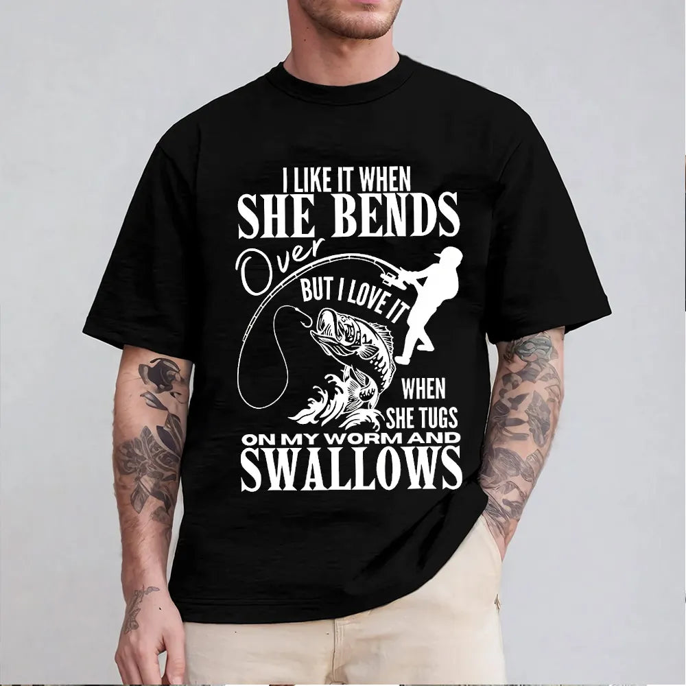 I Like It When She Bends Fishing Funny Unisex T-shirt/Crewneck/Hoodie