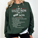 I Am A Lucky Mom I Have A Crazy Son Unisex T-shirt/Crewneck/Hoodie