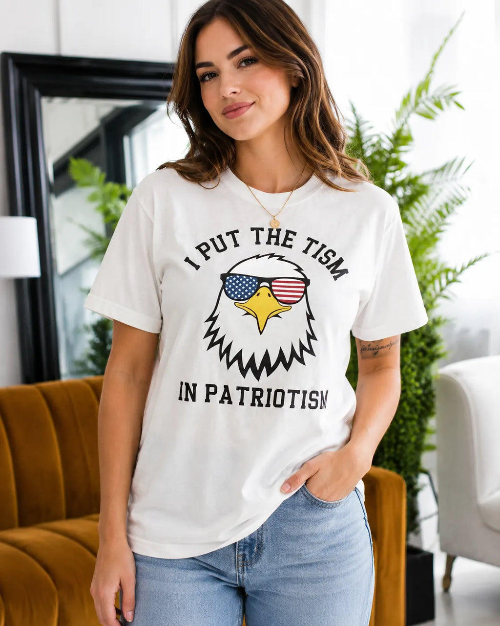 I PUT THE TISM IN PATRIOTISM Unisex T-shirt/Crewneck/Hoodie