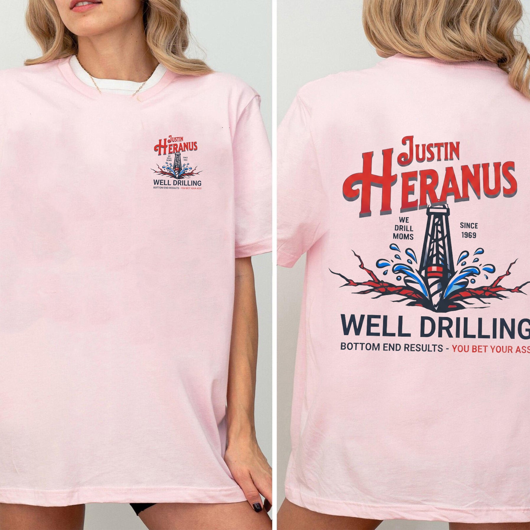 “JUSTIN HERANUS WELL DRILLING” Unisex Shirts/Crewneck/Hoodie