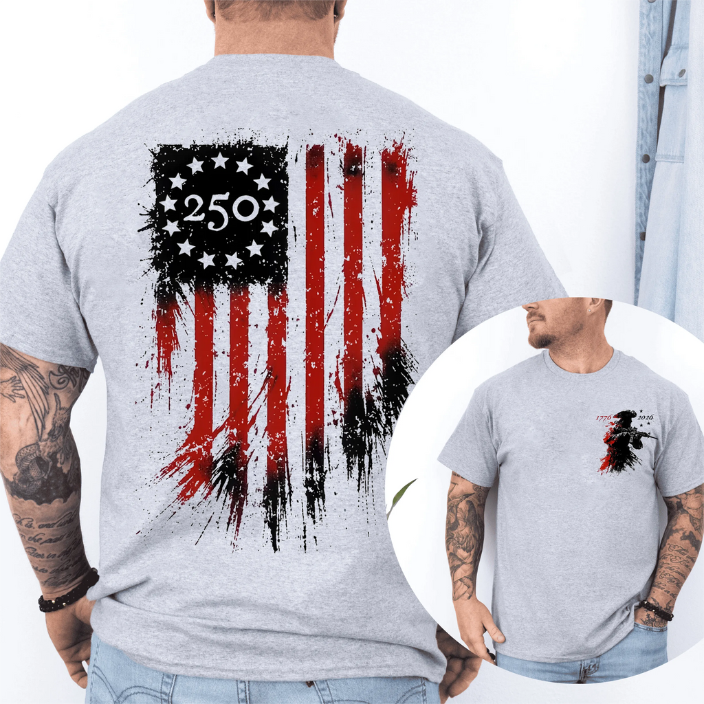 America 250th Anniversary Distressed Flag, Patriotic,4th Of July 1776 Unisex T-shirt/Crewneck/Hoodie