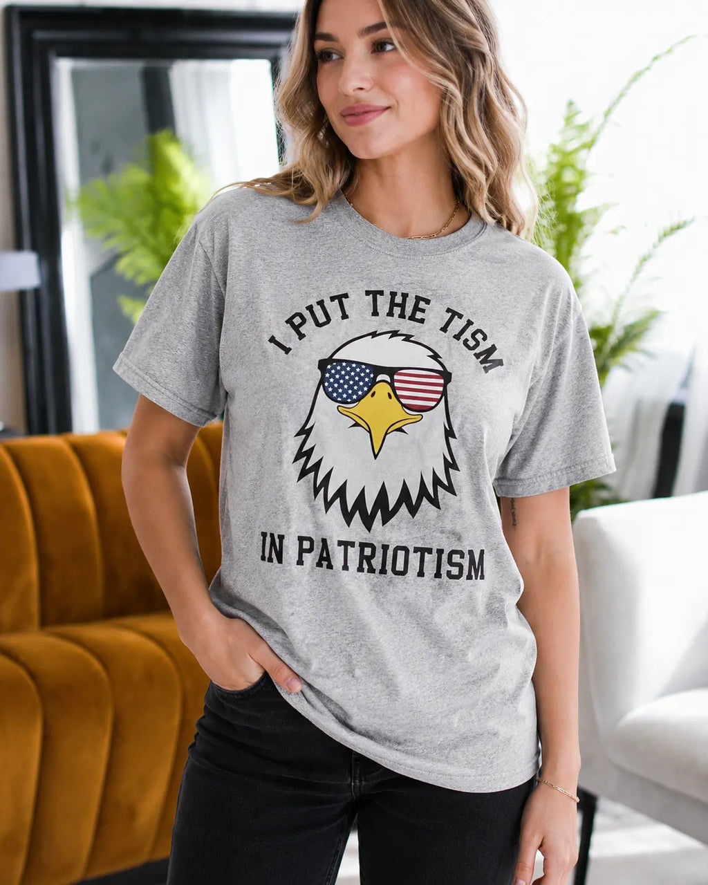 I PUT THE TISM IN PATRIOTISM Unisex T-shirt/Crewneck/Hoodie