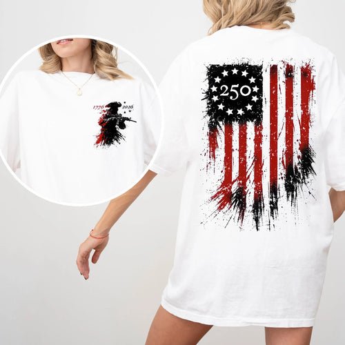 America 250th Anniversary Distressed Flag, Patriotic,4th Of July 1776 Unisex T-shirt/Crewneck/Hoodie