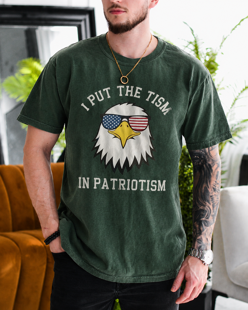 I PUT THE TISM IN PATRIOTISM Unisex T-shirt/Crewneck/Hoodie