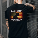 Iran Forgot Trump Has 34 Felonies Unisex Shirts/Crewneck/Hoodie