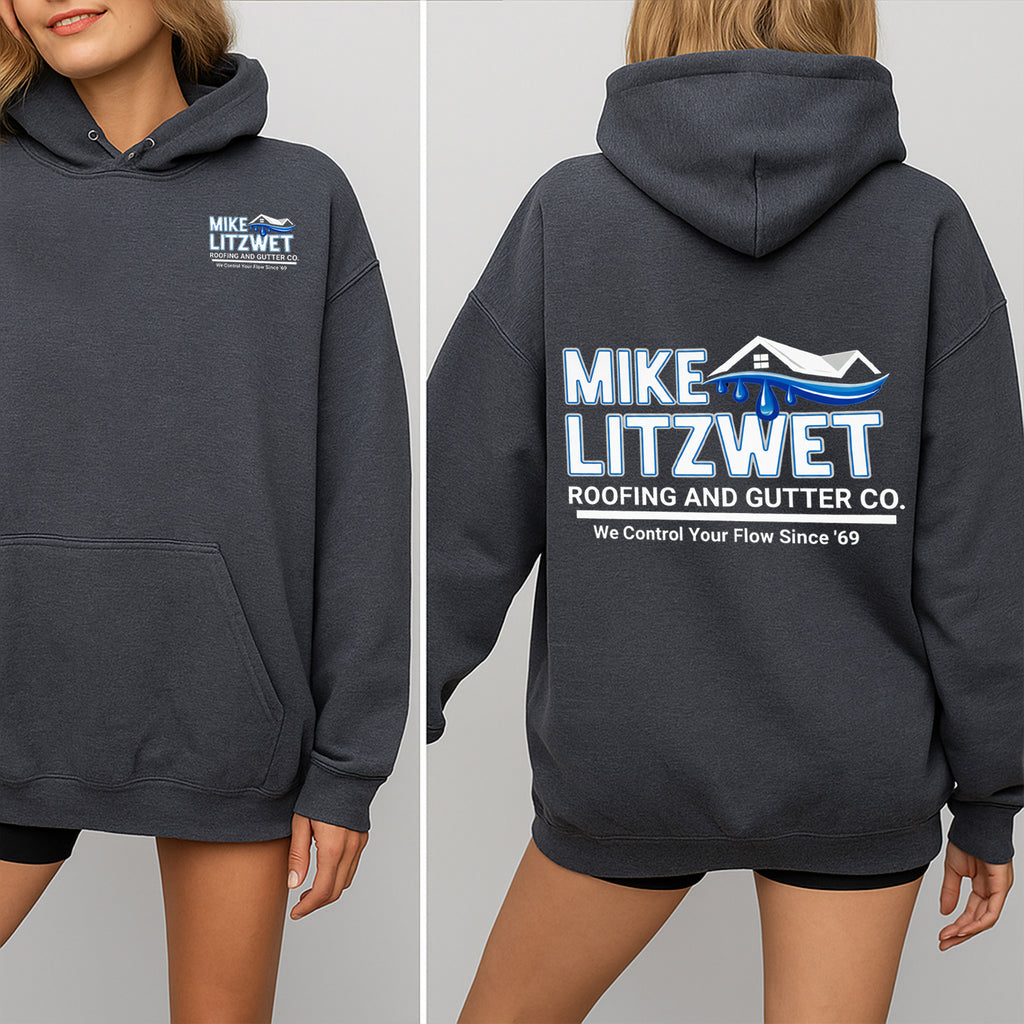 Mike Litzwet Roofing & Gutter Co. Graphic Unisex Shirts/Crewneck/Hoodie Vintage "Since 69"