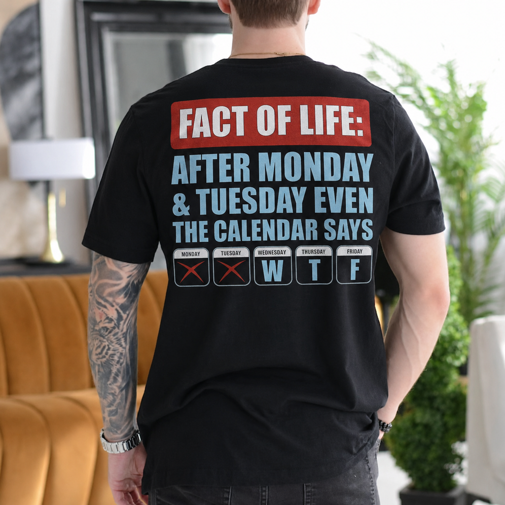 Funny Work Week Shirt, Monday Tuesday Calendar Says WTF  Weekend Countdown Gift Unisex T-shirt/Crewneck/Hoodie