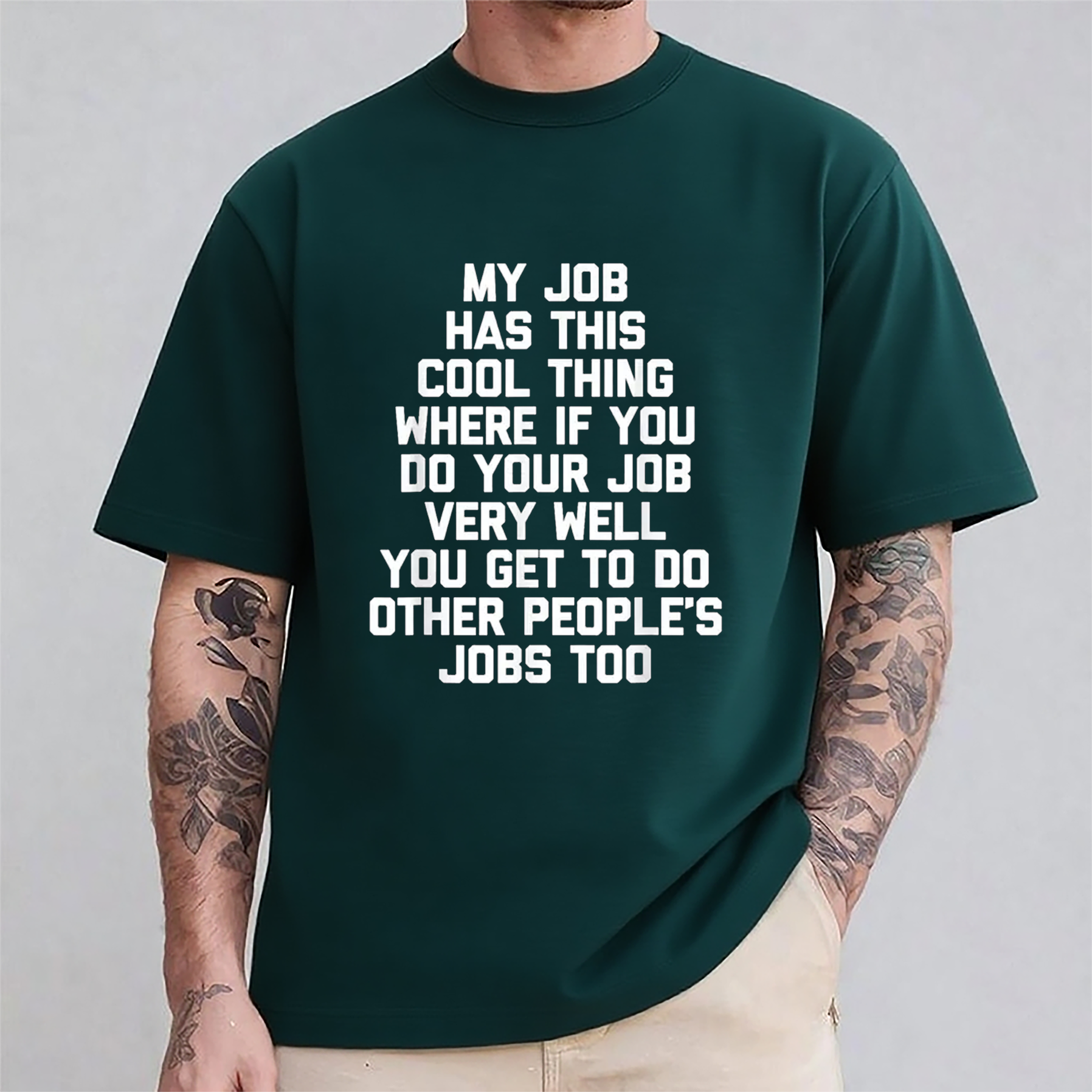 My Job Has This Cool Thing..." Bold Text Work Unisex Shirts/Crewneck/Hoodie