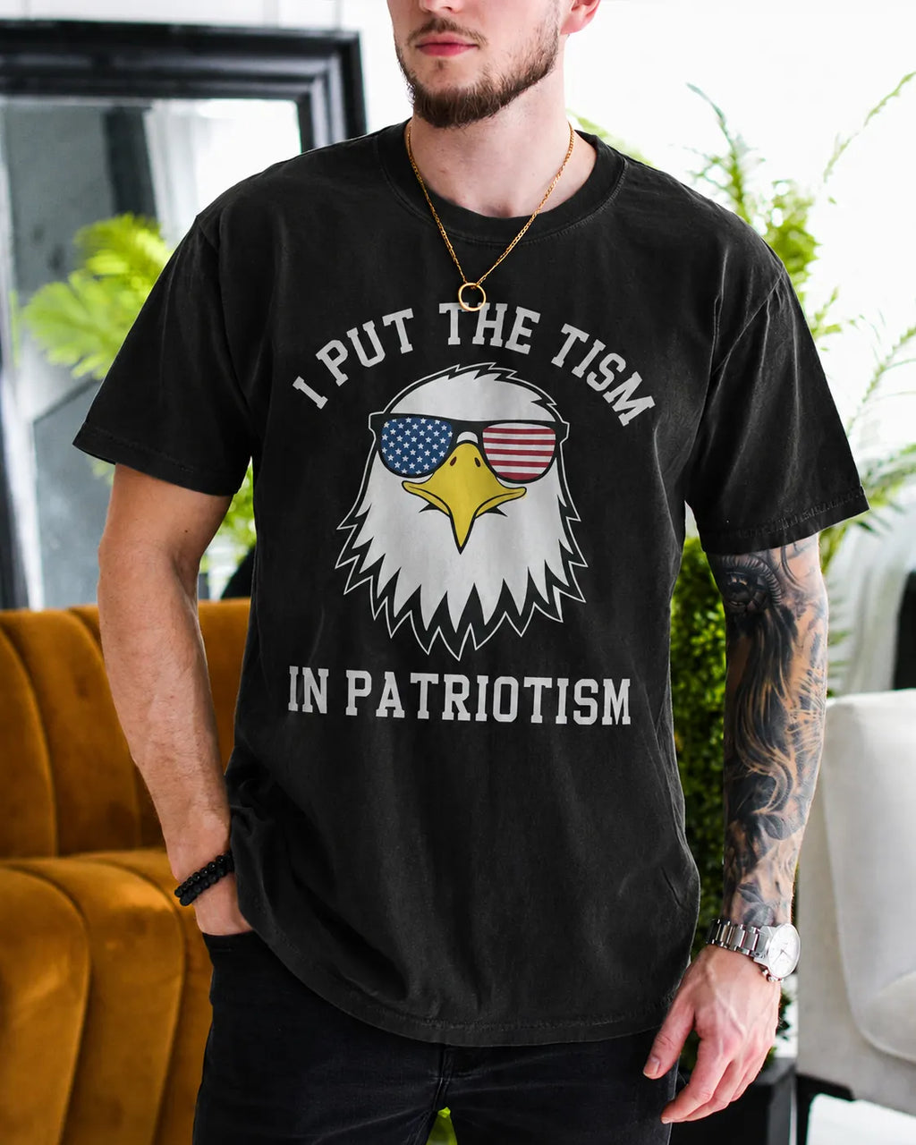 I PUT THE TISM IN PATRIOTISM Unisex T-shirt/Crewneck/Hoodie
