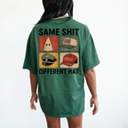 SAME SHIT DIFFERENT HAT Satire Graphic Unisex T-shirt/Crewneck/Hoodie