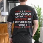 1 Out of 3 Trump Supporters Are as Stupid as the Other 2 Anti-Trump Political Satire - Pepper back print